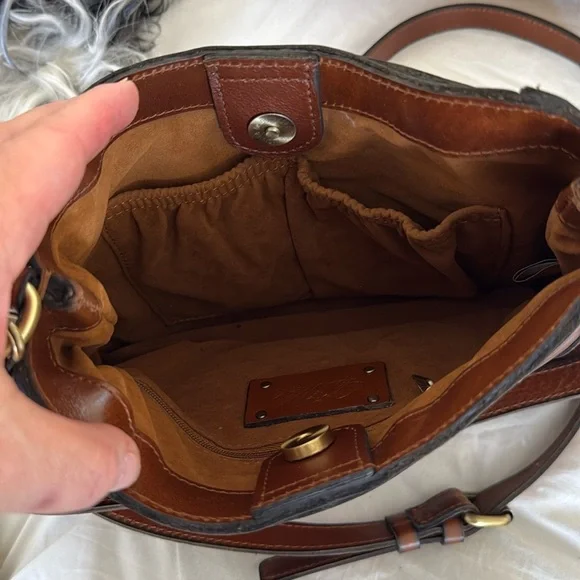 Patricia Nash Brown Shoulder Bag with Slouchy Hobo Shape and Adjustable Strap - Picture 7 of 16